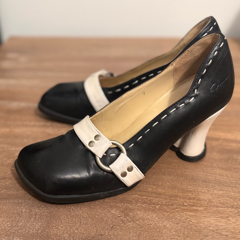 Fluevog: Black and White Heels